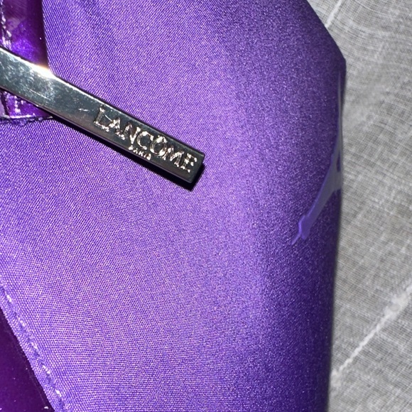 Lancôme Paris Eiffel Tower Purple Cosmetic Makeup Bag NWOT Stunning Quality - Picture 9 of 9